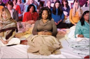 Oprah Meditating in Fairfield IA